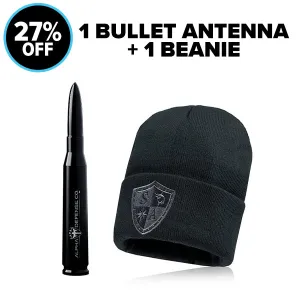 1 BULLET ANTENNA   1 BEANIE