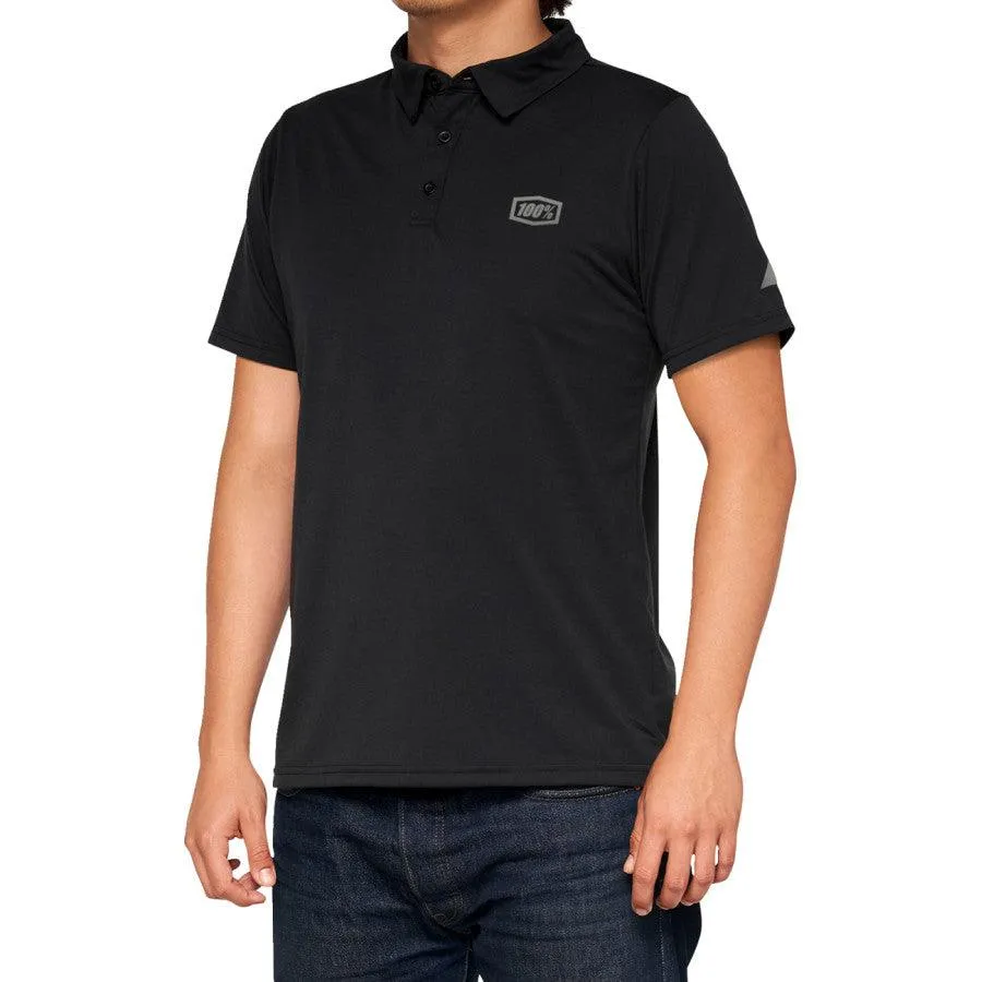 100% Corpo Polo Shirt - Black/Gray