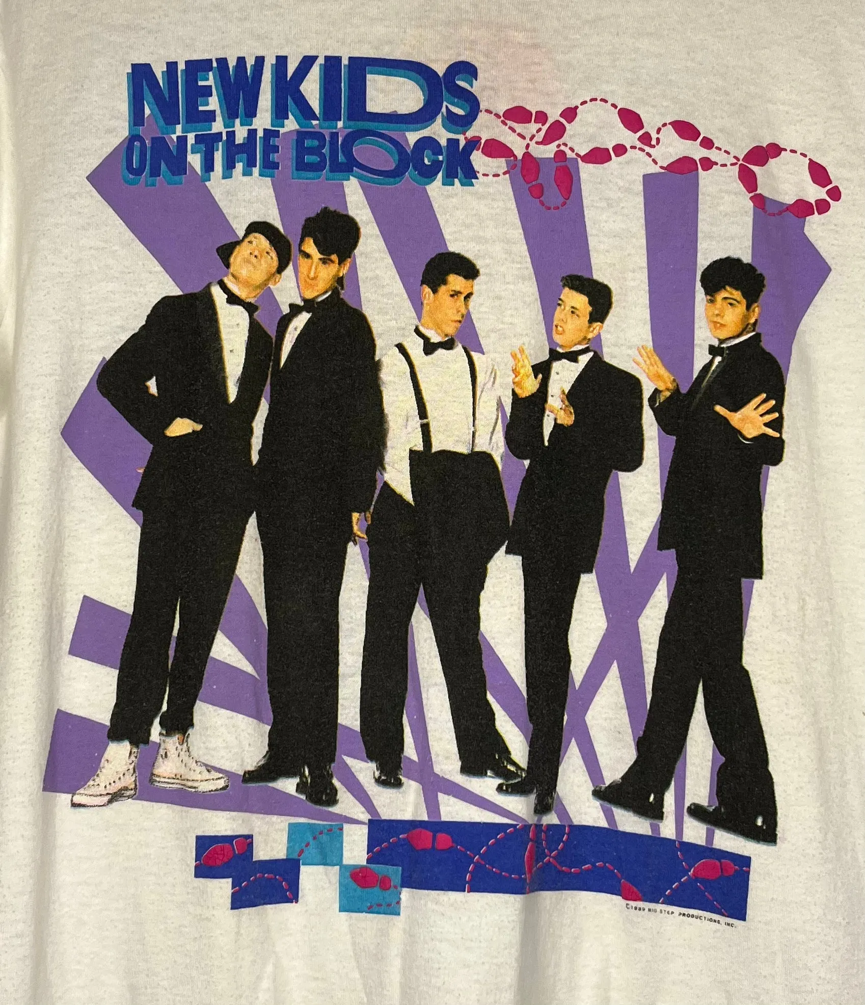 1989 New Kids on the Block White T-Shirt: M