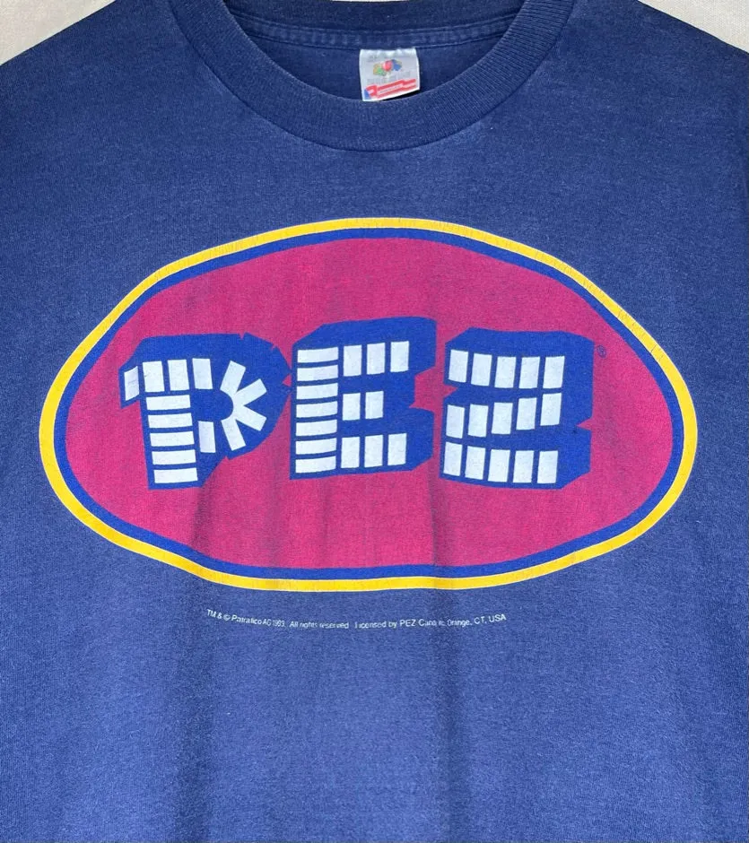 1993 PEZ Candy Navy T-Shirt: XL