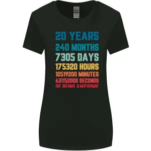 20th Birthday 20 Year Old Womens Wider Cut T-Shirt