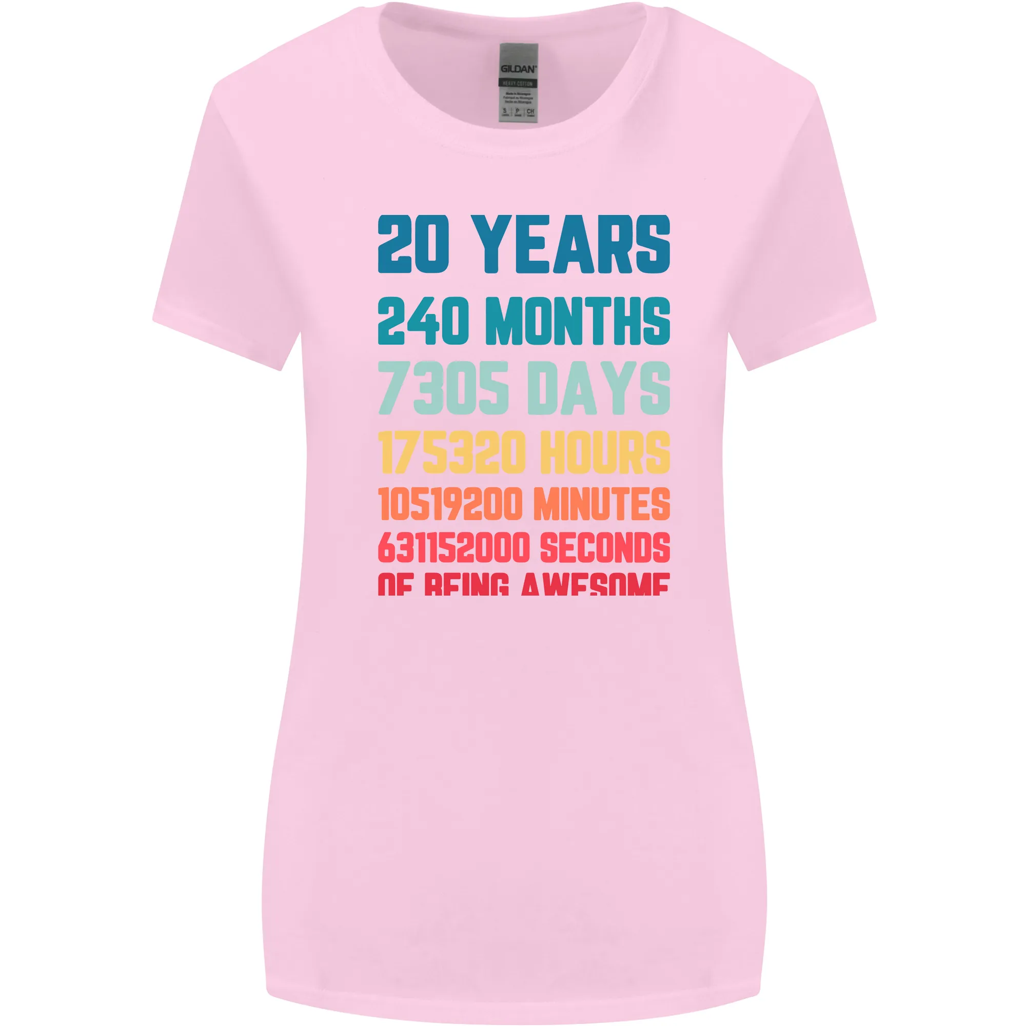 20th Birthday 20 Year Old Womens Wider Cut T-Shirt