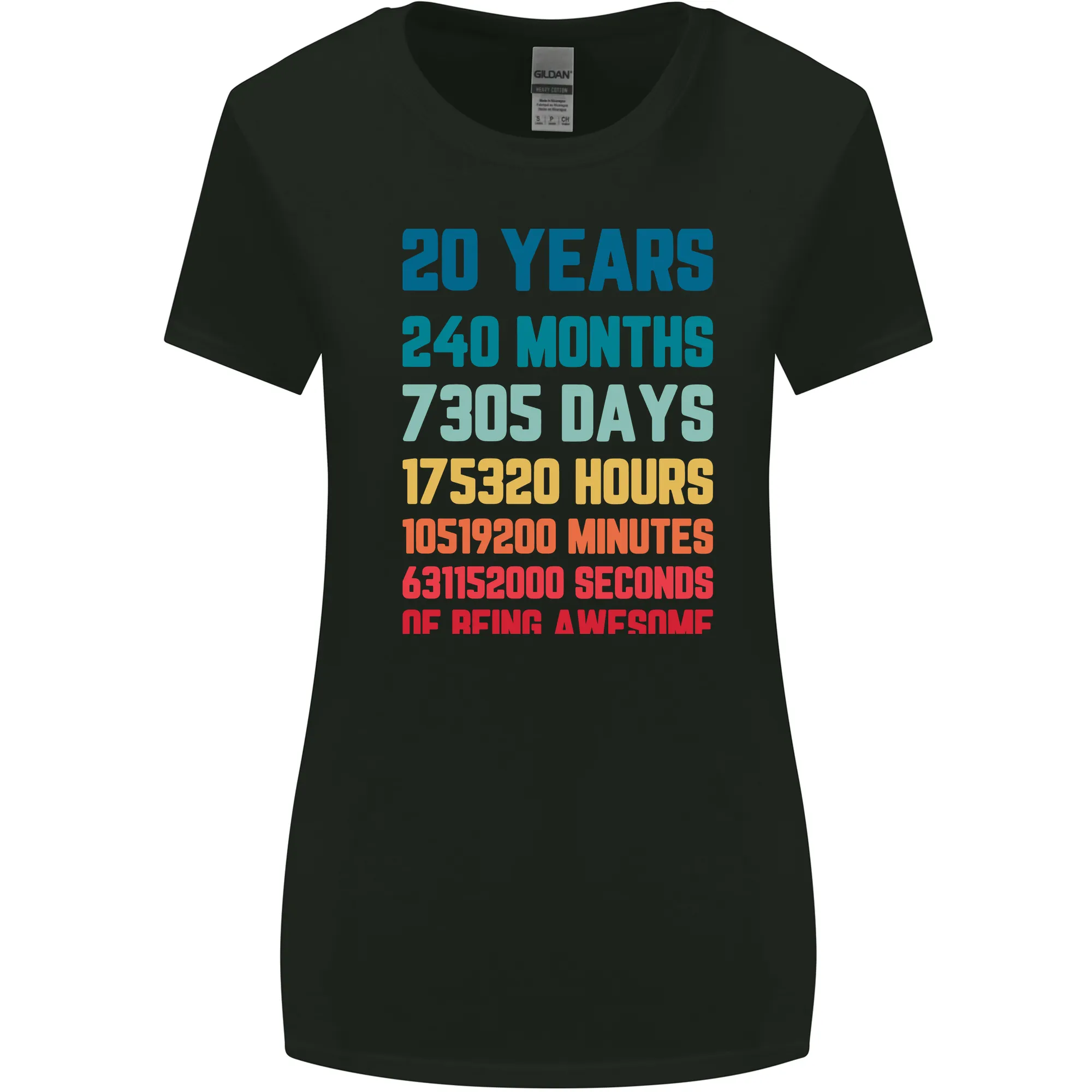 20th Birthday 20 Year Old Womens Wider Cut T-Shirt