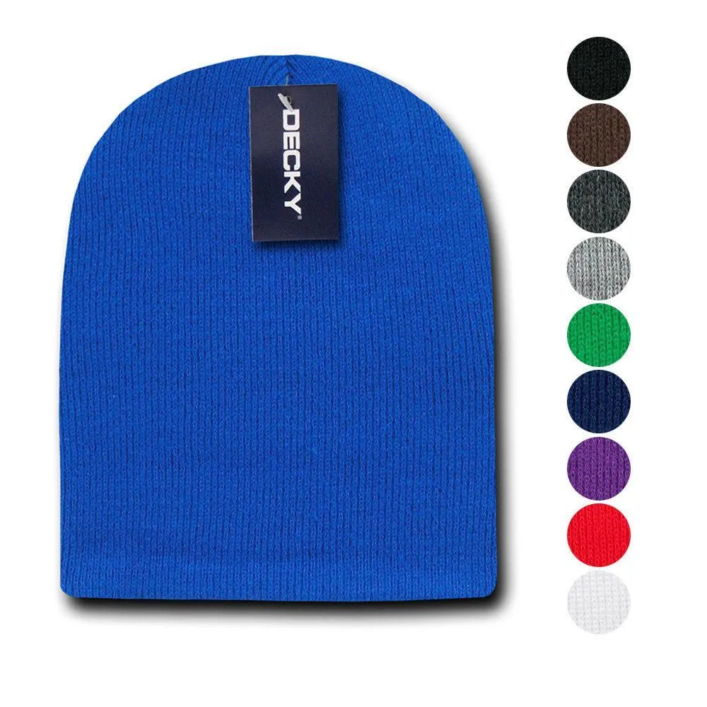 50 Lot Decky Short Knitted Beanie Beanies Skull Ski Caps Hats Wholesale