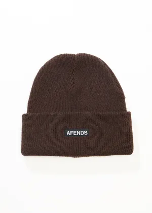 AFENDS Mens Hometown - Beanie - Coffee