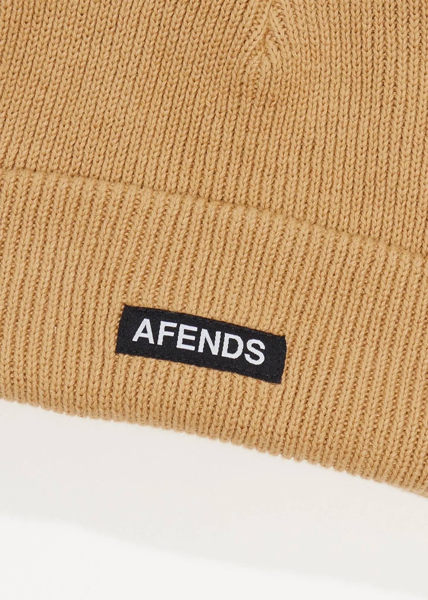 AFENDS Unisex Hometown - Knit Beanie - Tan