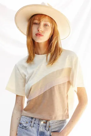 Asymmetrical color block t-shirt