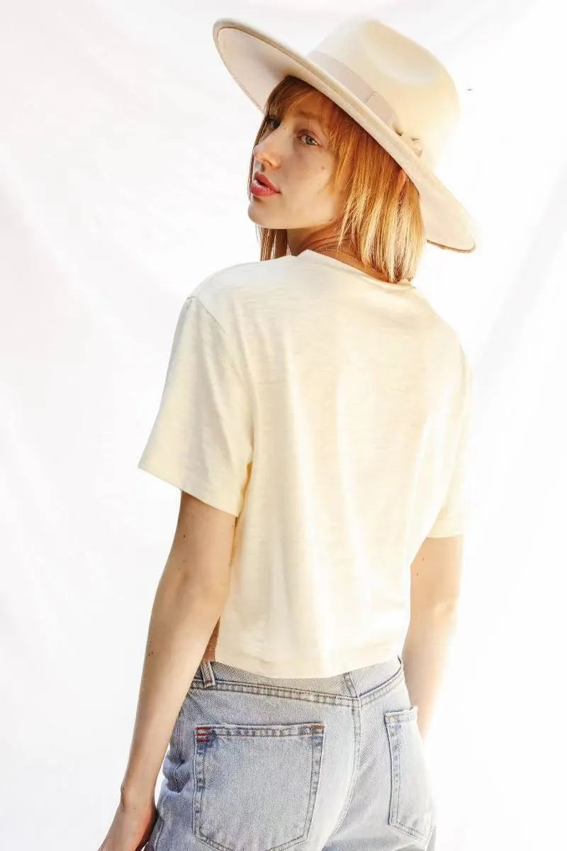 Asymmetrical color block t-shirt