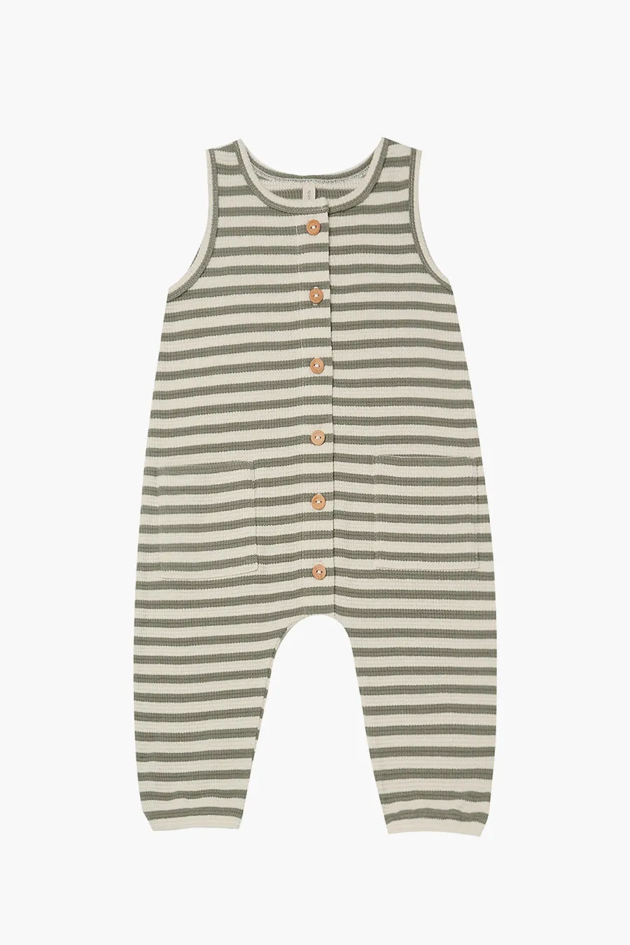 Baby Romper Quincy Mae Waffle Spruce