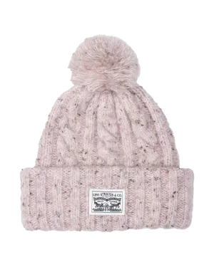 Backpatch Pom Beanie in Light Pink