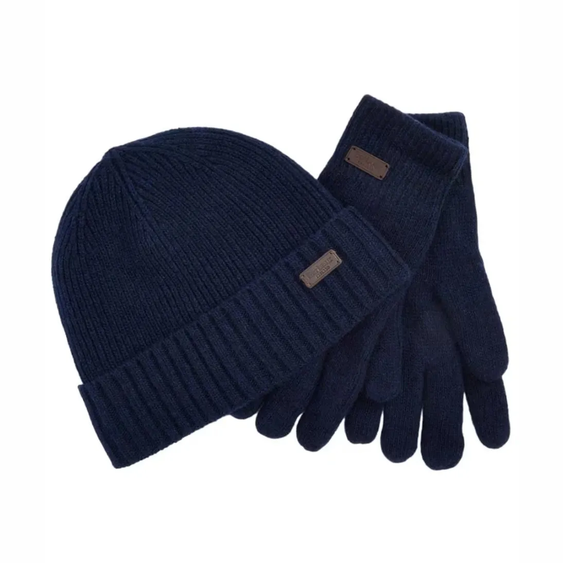 Barbour Fleece Lined Carlton Beanie & Gloves Gift Set MGS0091NY31 Navy