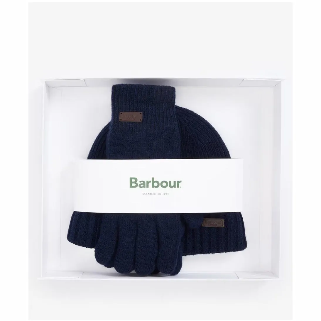 Barbour Fleece Lined Carlton Beanie & Gloves Gift Set MGS0091NY31 Navy