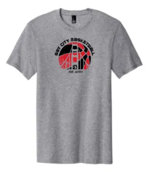 Bay City Grey T-Shirt W/ Black and Red Circle Logo