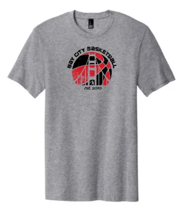 Bay City Grey T-Shirt W/ Black and Red Circle Logo