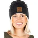 Beanie w/Suede Patch- assorted colors