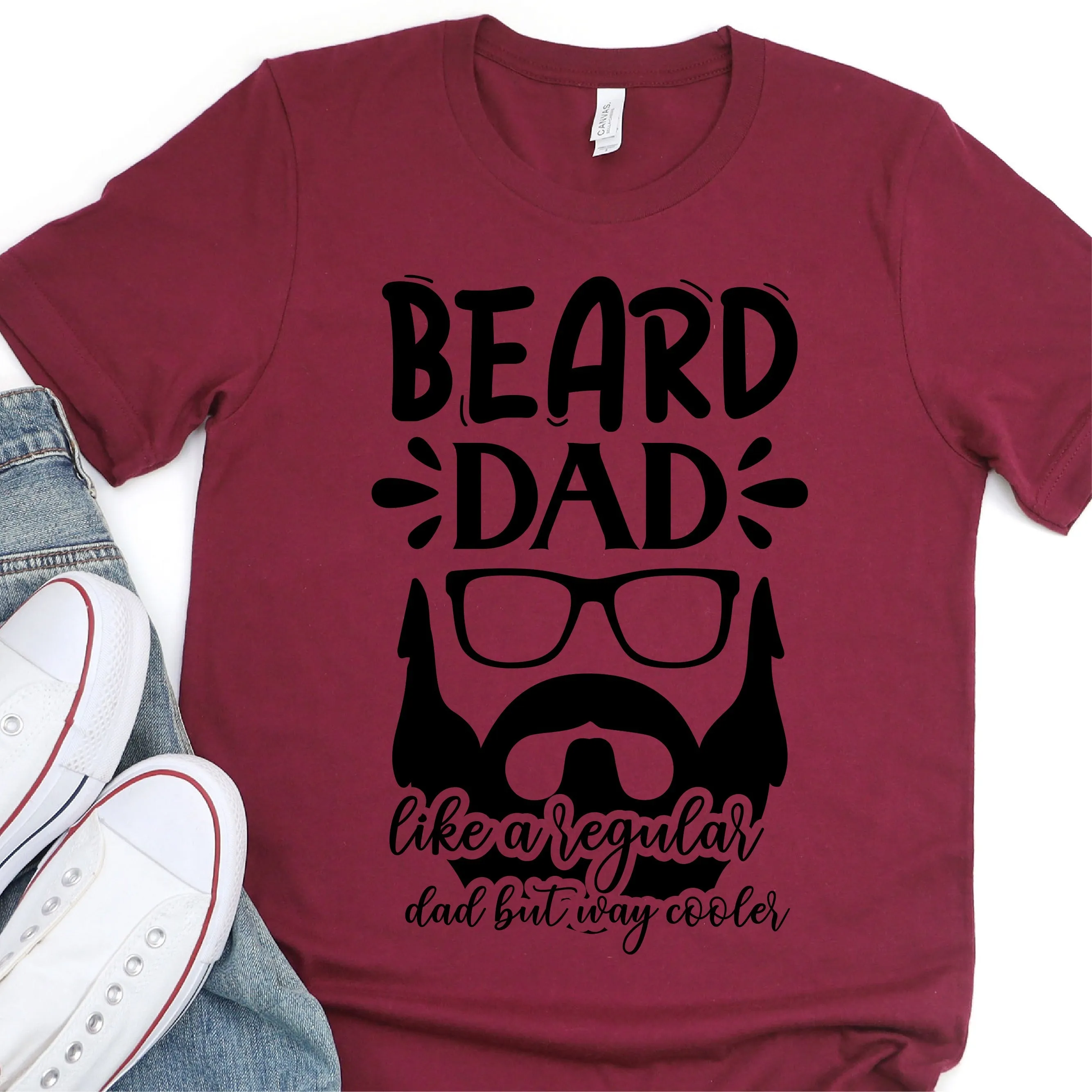 Beard Dad Like a Regular Dad But Way Cooler - Father's Day Graphic T-Shirt -  T-shirt T-Shirt For Dad