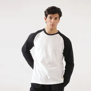 Black White Relax Fit Raglan