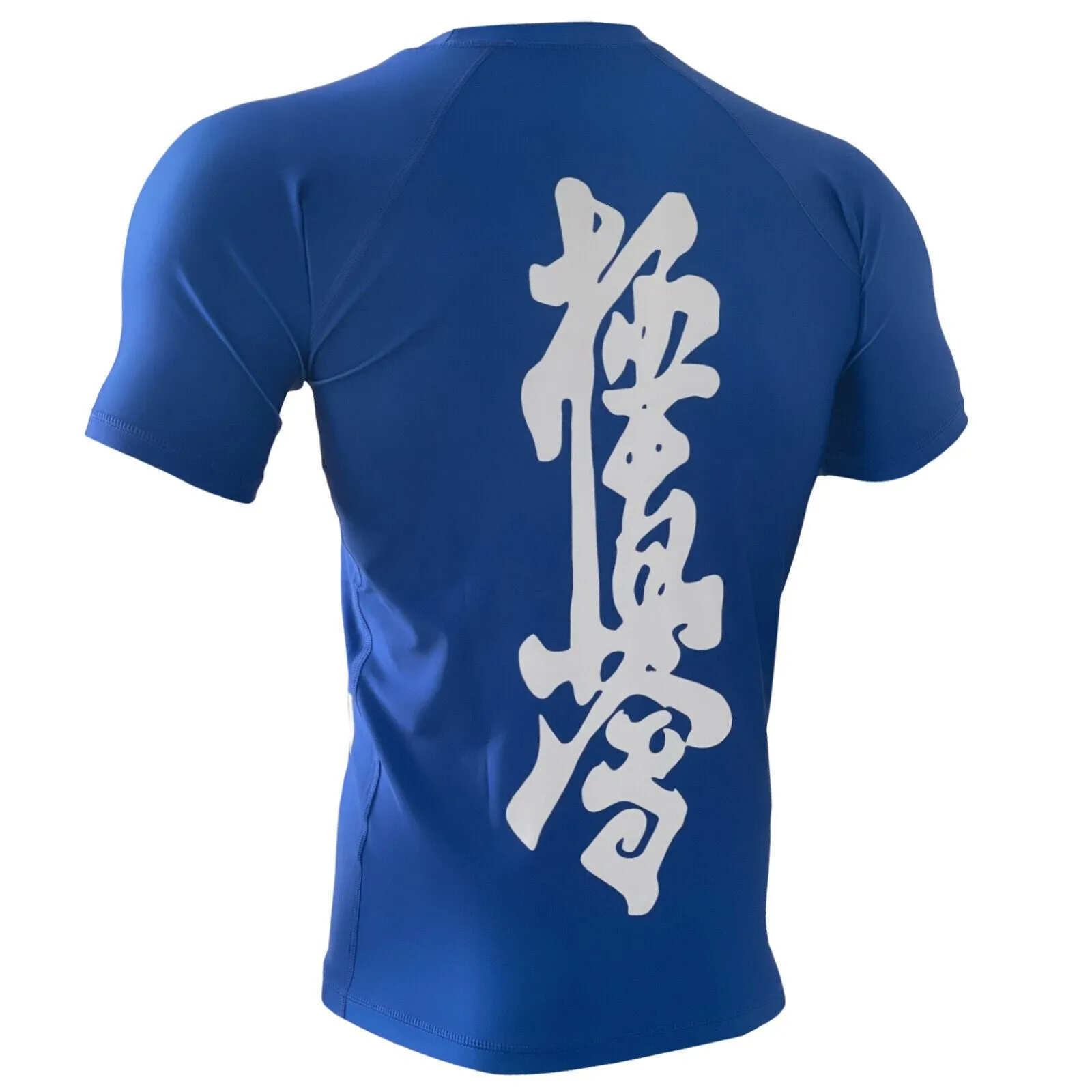 BLUE RASH GUARDS KYOKUSHIN  EMBROIDERED LOGO