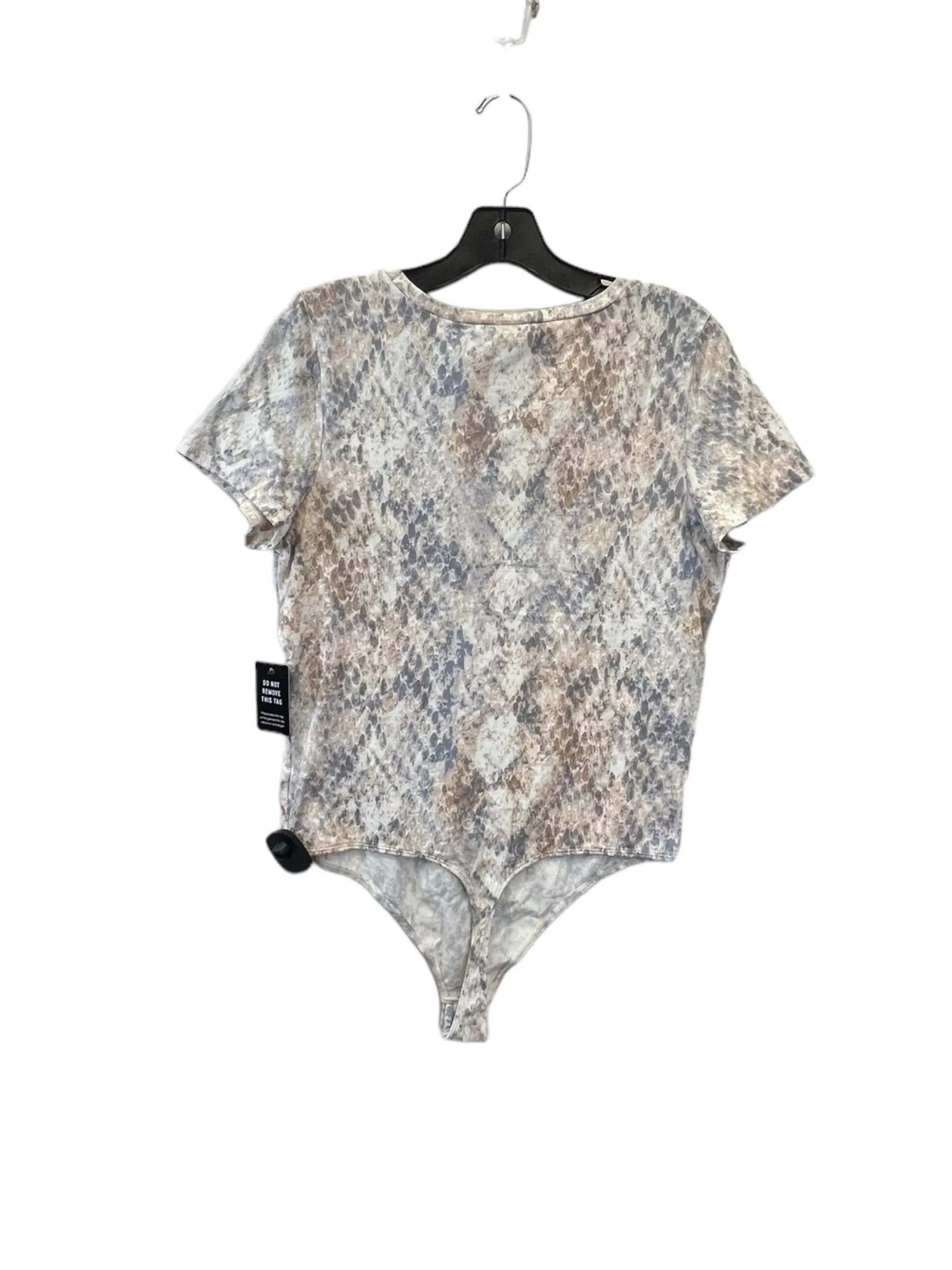 Bodysuit By Express In Animal Print, Size: L