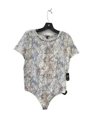 Bodysuit By Express In Animal Print, Size: L