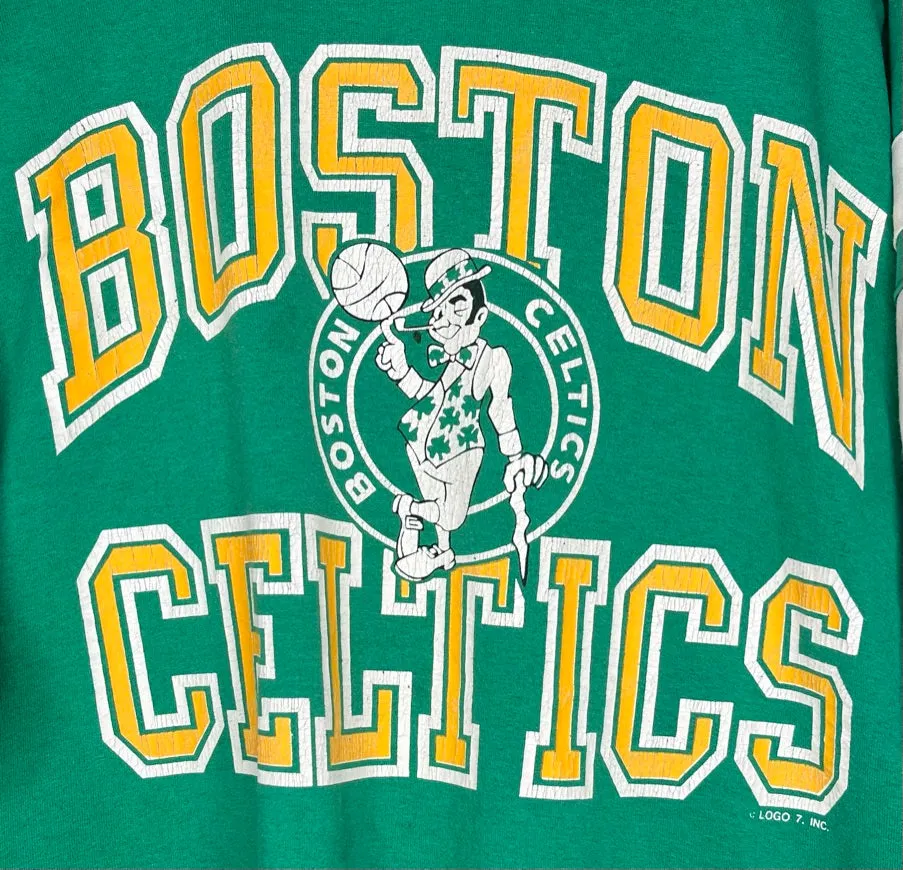 Boston Celtics Logo 7 Raglan Jersey T-Shirt: XL