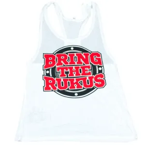 Bring the Rukus White Womens Racer Vest