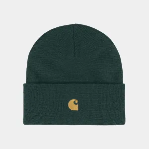 Carhartt WIP Chase Beanie - Juniper / Gold