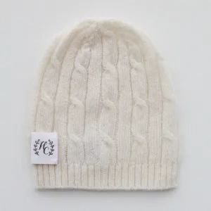 Cashmere Baby Beanie - Snow