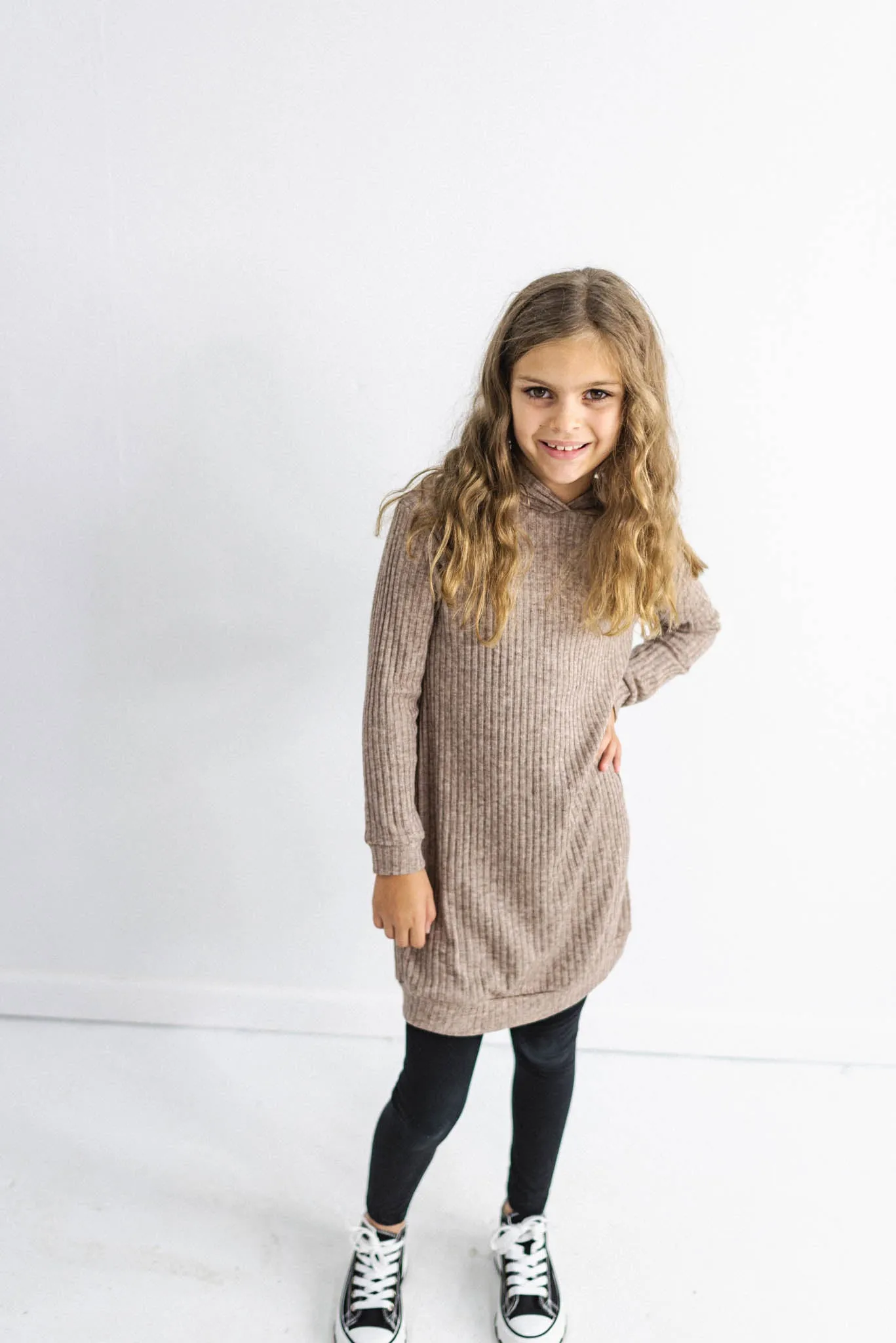 Chase The Day Kids Hooded Sweater Dress