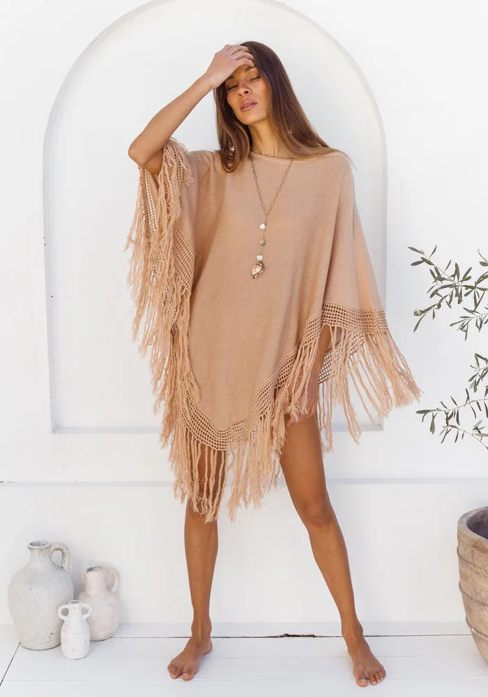 Chelsey Poncho - Sand