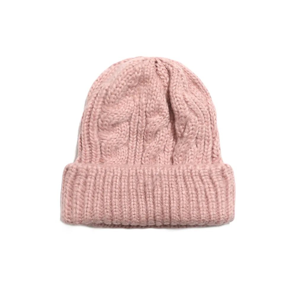 CHUNKY KNIT BEANIE PINK