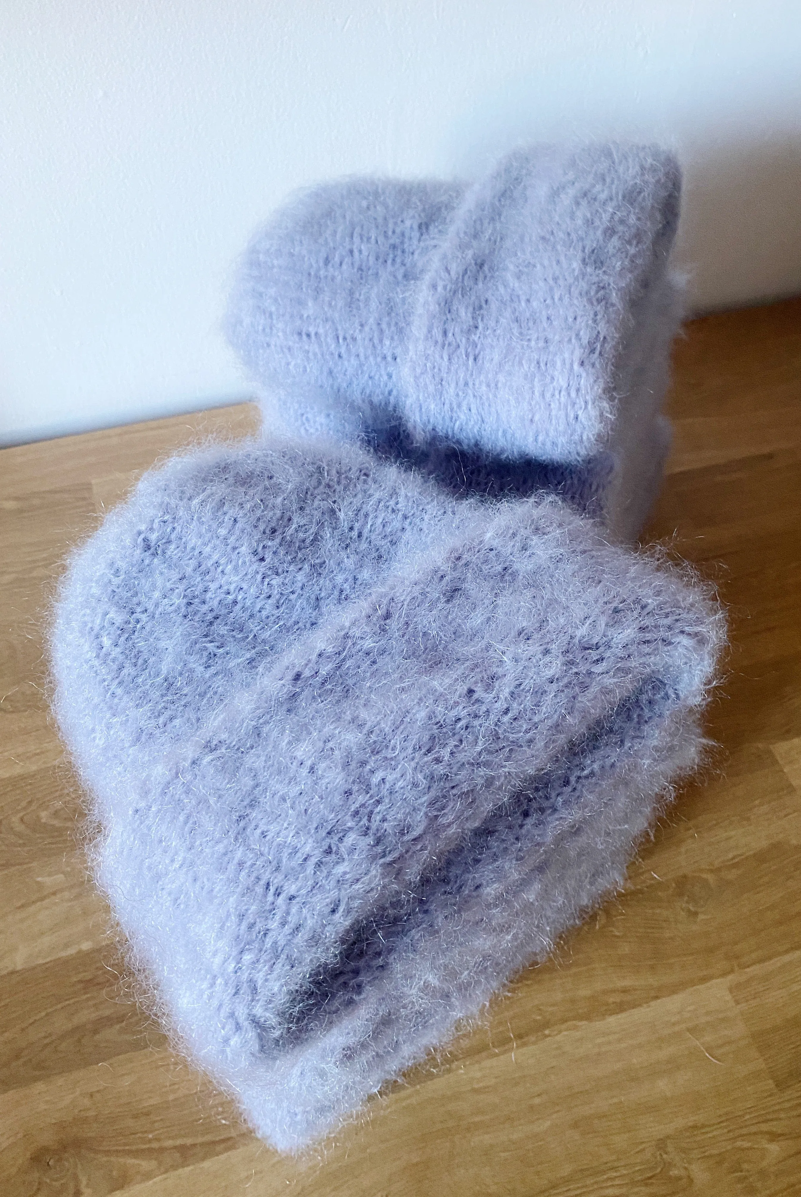 Cloud Mohair Beanie Lilac