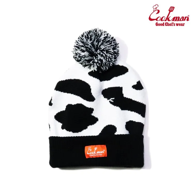 Cookman Beanie - Cow : White