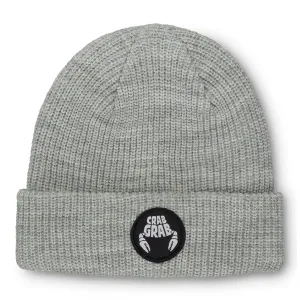 Crab Grab Circle Patch Beanie - Heather Grey