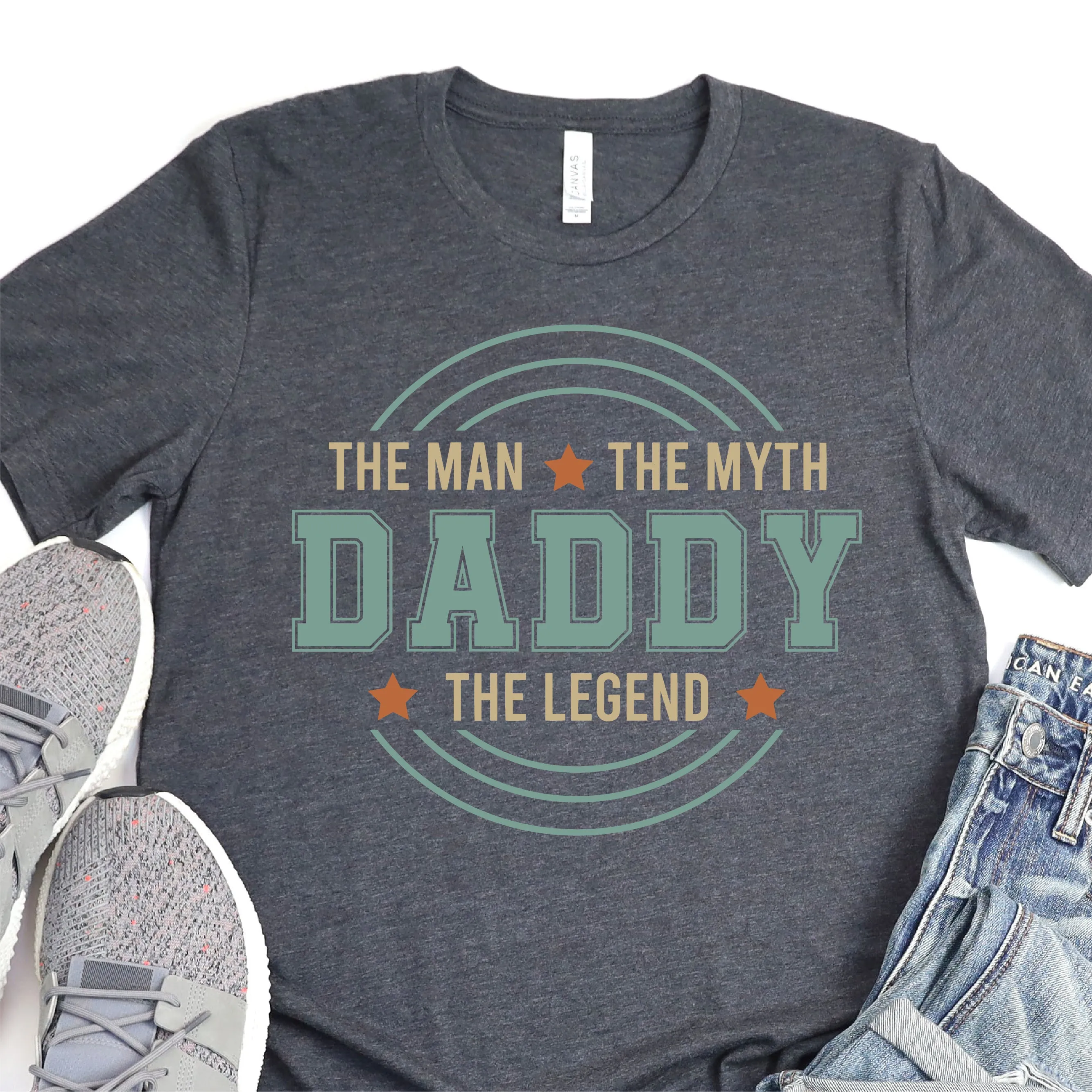 Daddy - The Man The Myth The Legend - Father's Day Graphic T-Shirt -  T-shirt T-Shirt For Dad