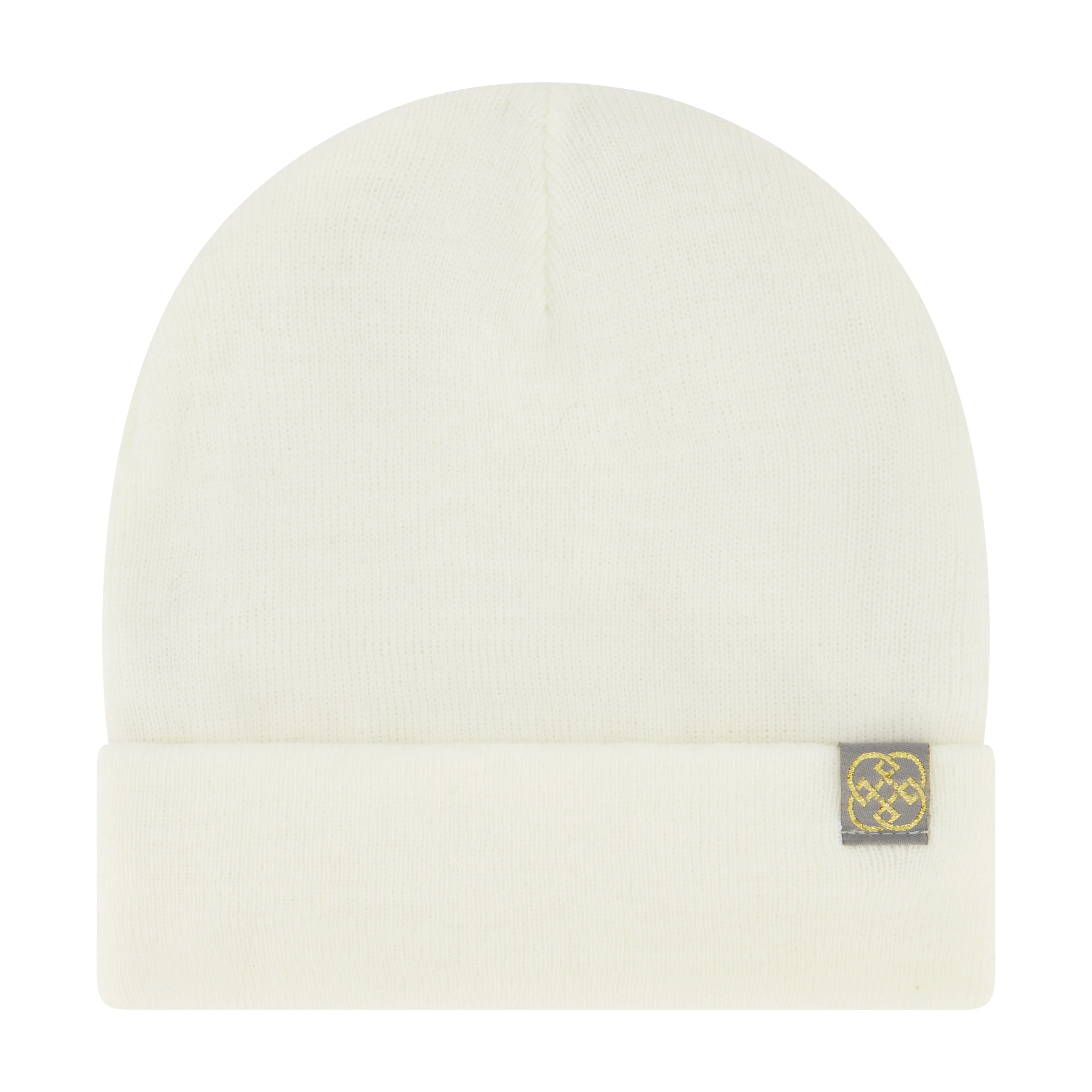 Daisy Fuentes Women's Printed Satin Lined Basic Cuffed Beanie with Signature Logo Woven Loop Label