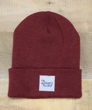 Dave&#39;s New York Vintage Logo Beanie - Burgundy