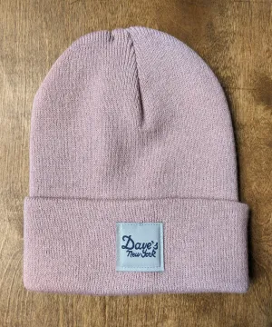 Dave&#39;s New York Vintage Logo Beanie - Pale Rose