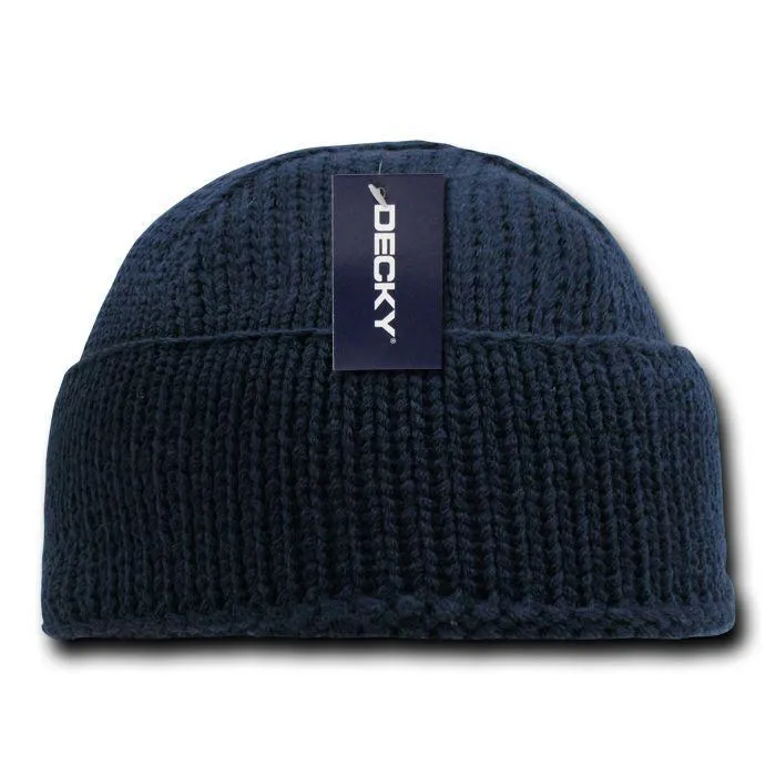 Decky Sailor Navy Fisherman Beanies Warm Winter Thick Knitted Acrylic