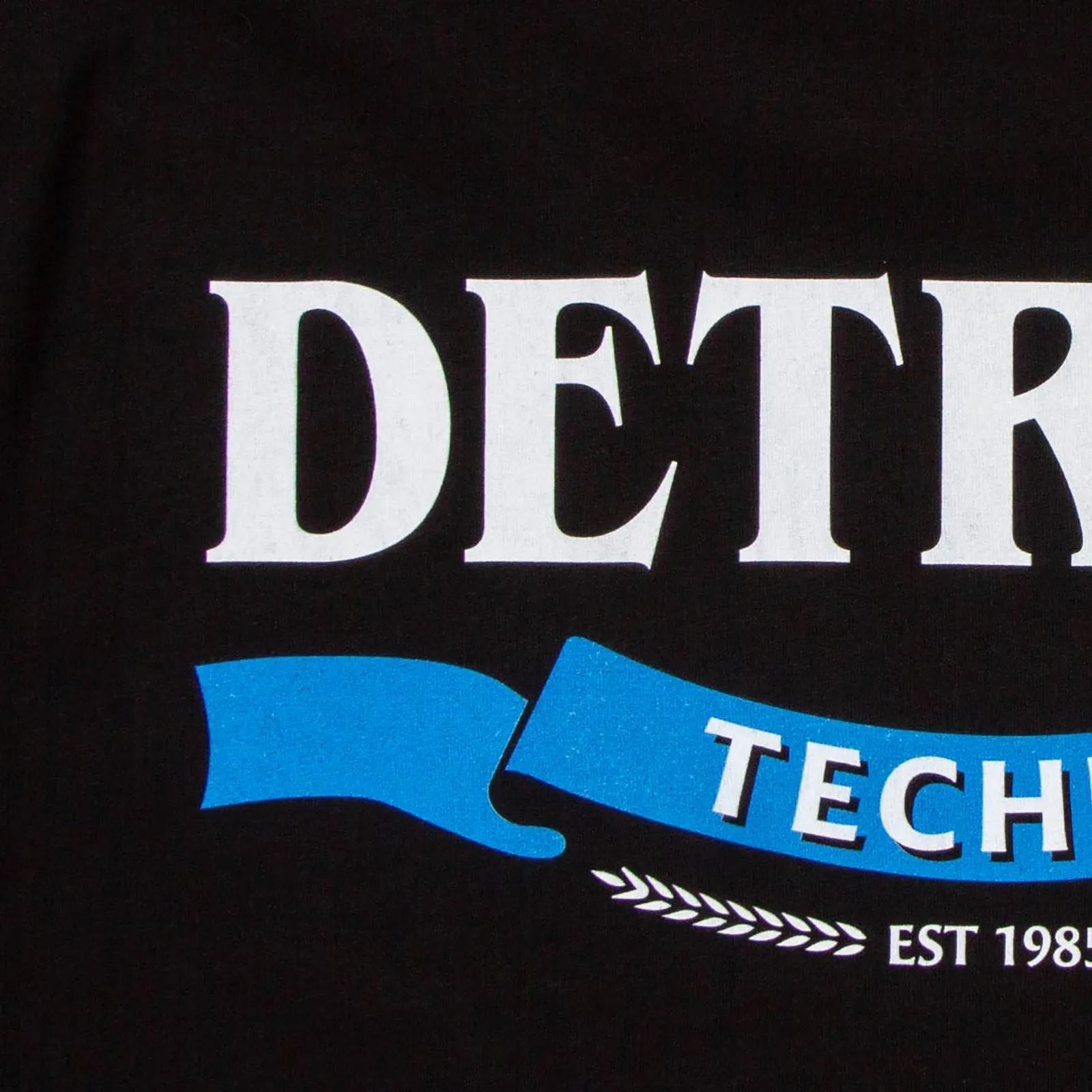 Detroit Techno Especial Front Print - Tshirt - Black