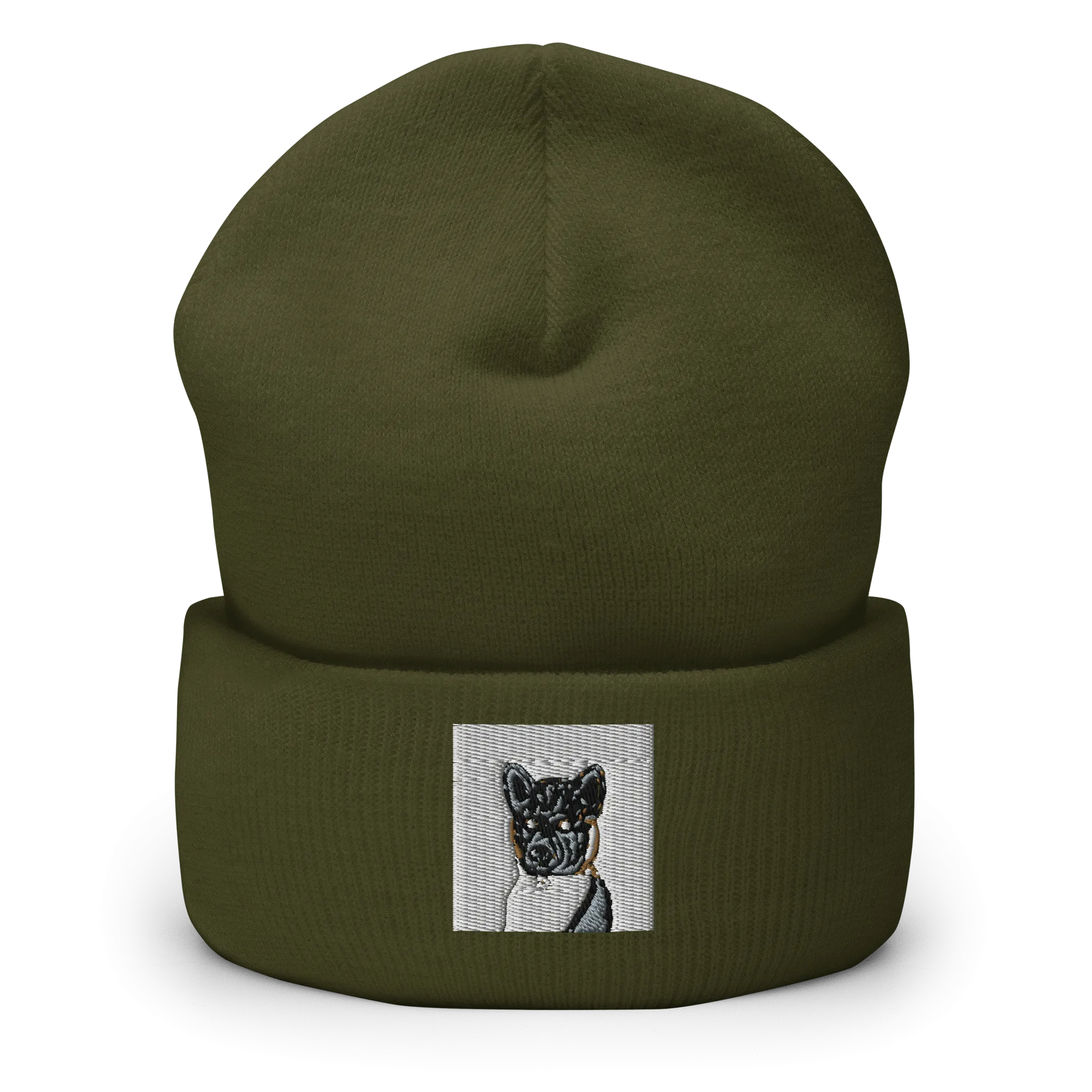 Dog Parent Gift Custom Pet Portrait Embroidery on Beanie Hat