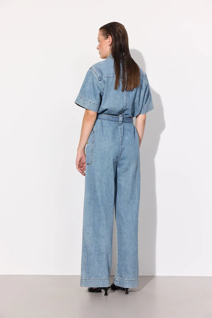 Dolly Denim Jumpsuit - Light Denim