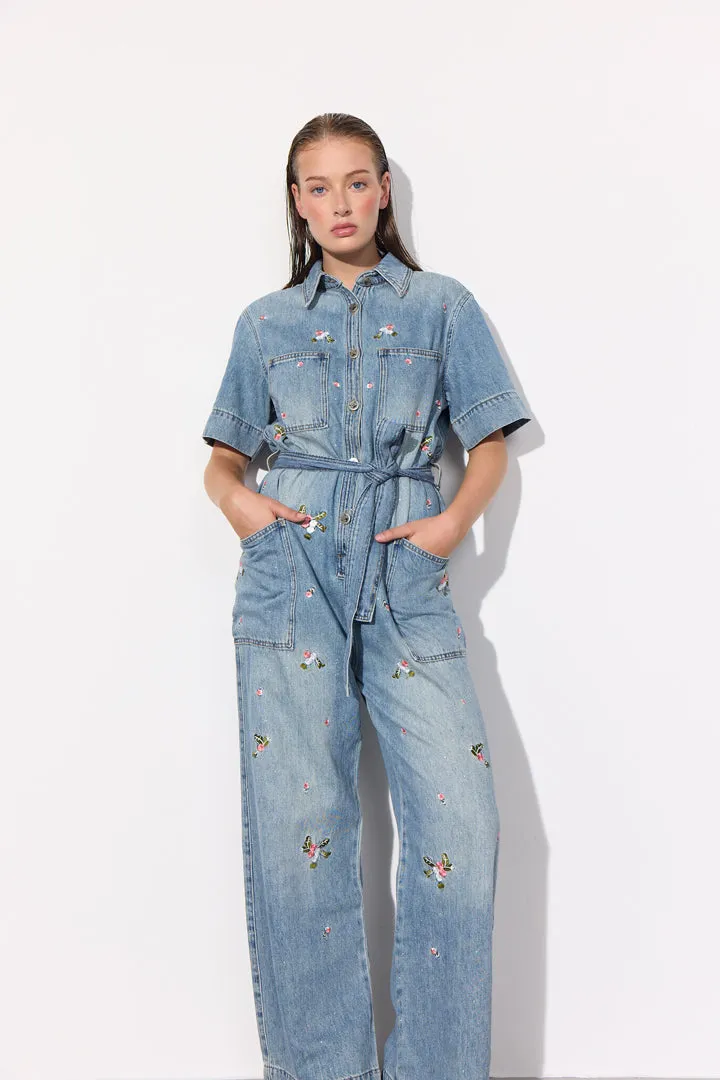 Dolly Denim Jumpsuit - Light Denim