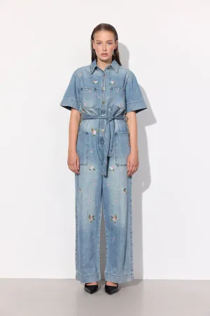 Dolly Denim Jumpsuit - Light Denim