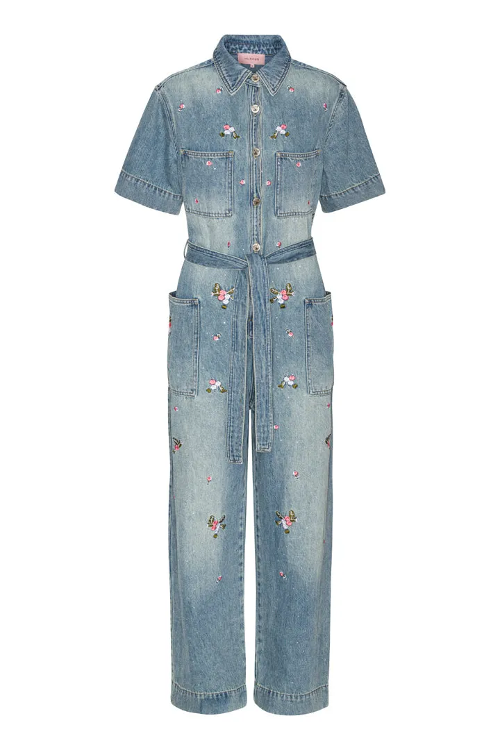 Dolly Denim Jumpsuit - Light Denim