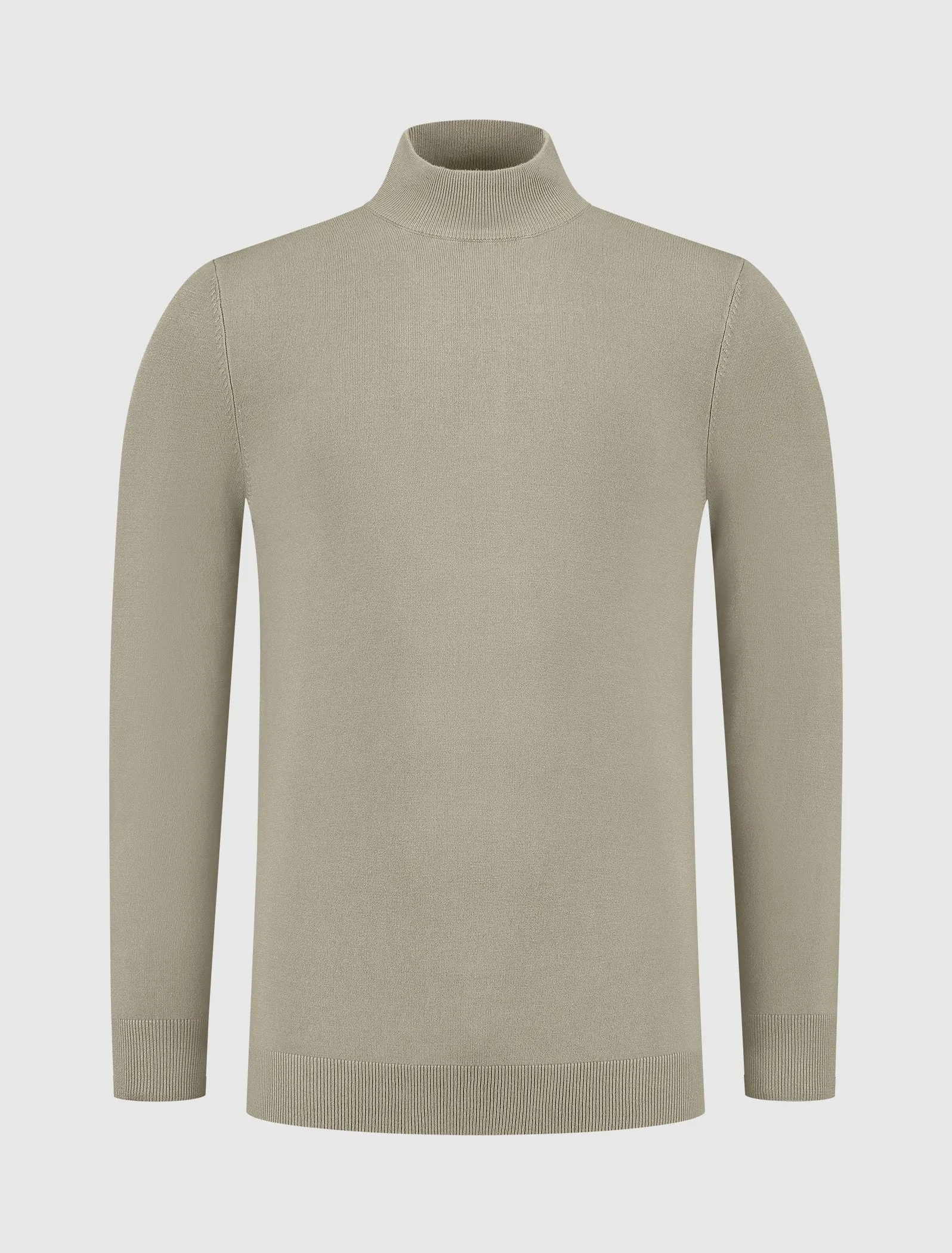 Essential Knitwear Mockneck Sweater | Taupe