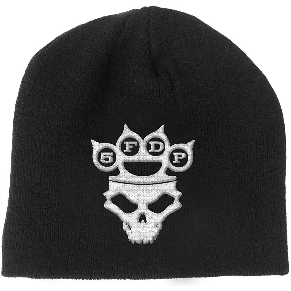 Five Finger Death Punch Beanie: Knuckle-Duster Logo & Skull