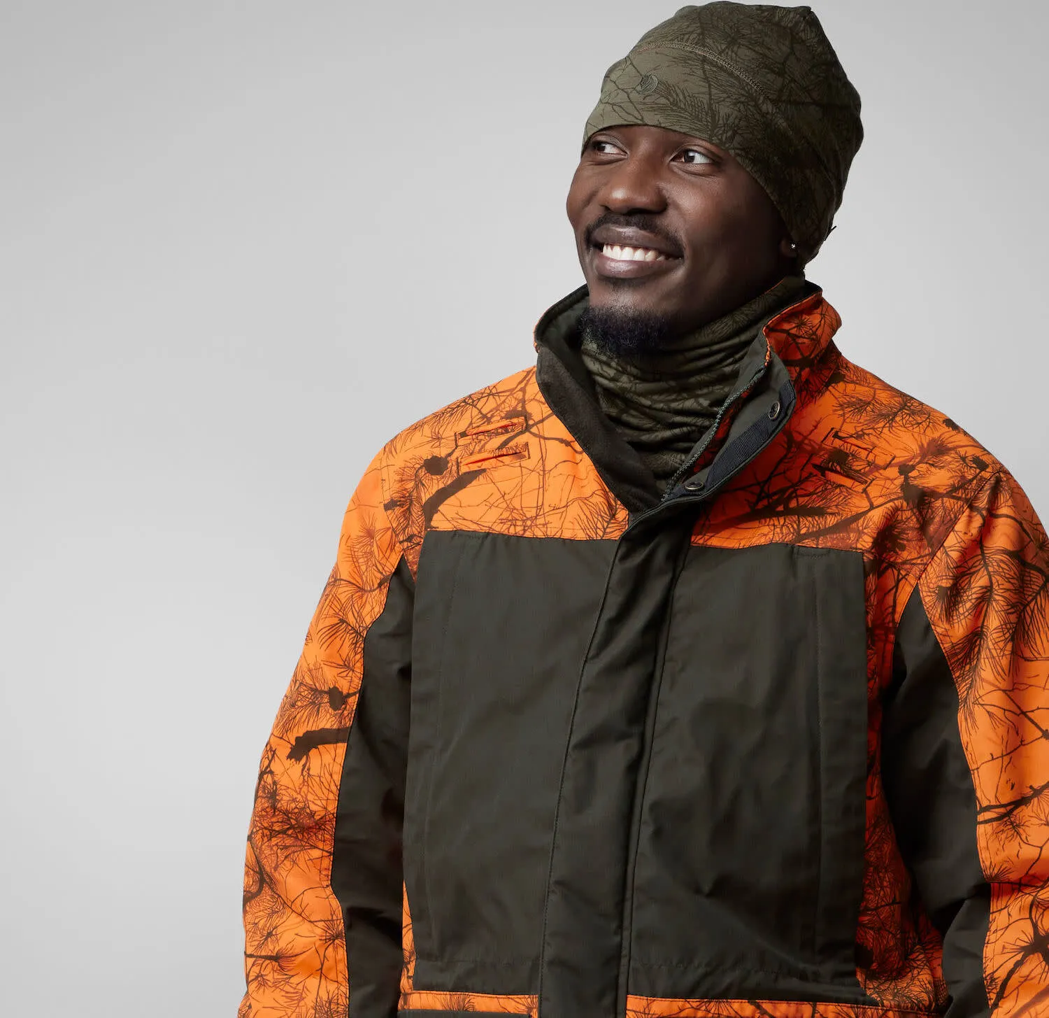 Fjällräven Lappland Beanie Green Camo-Orange Multi Camo | Buy Fjällräven Lappland Beanie Green Camo-Orange Multi Camo here | Outnorth