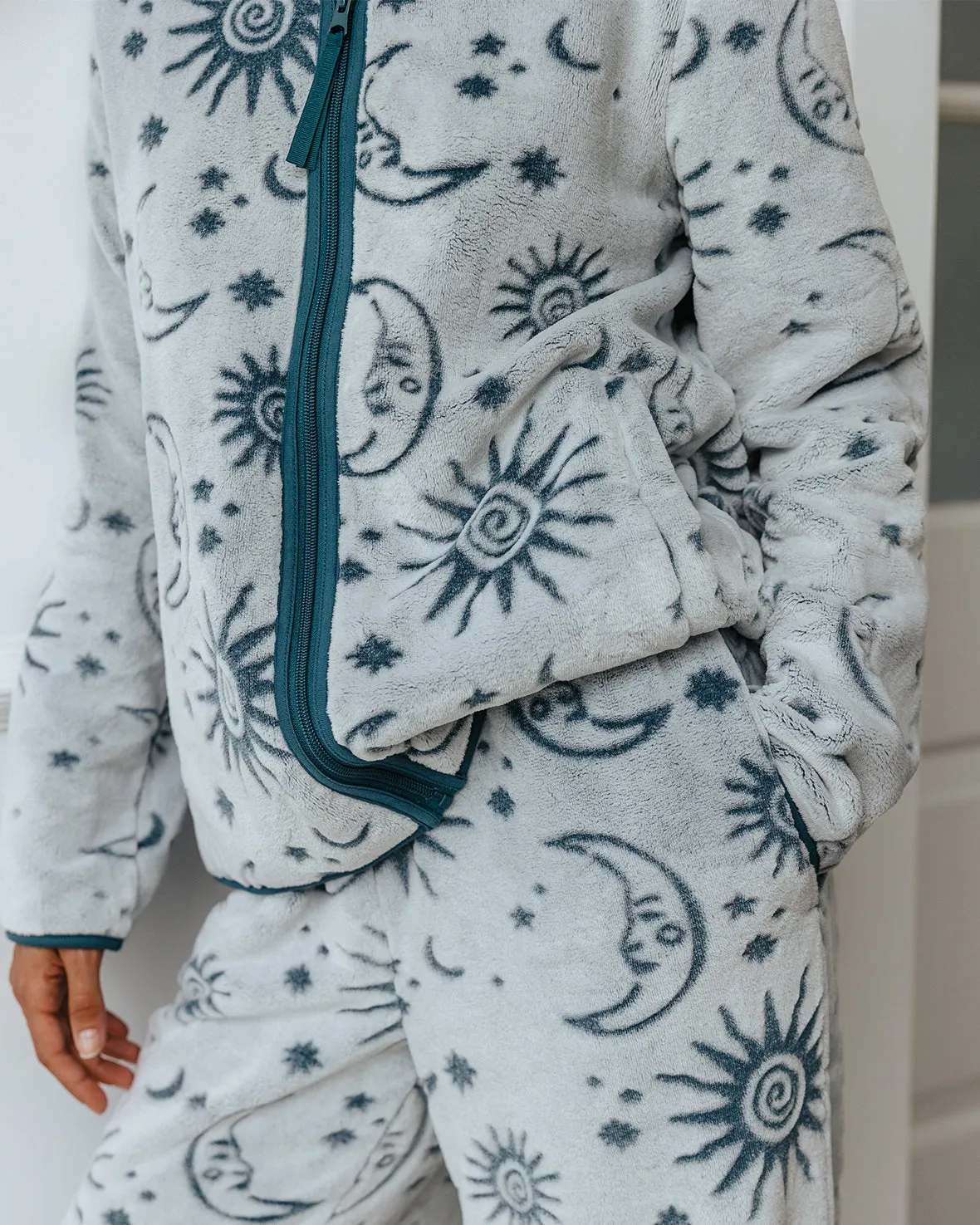 Fleece Burnout Celestial Sky Jacket & Jogger Co-ord