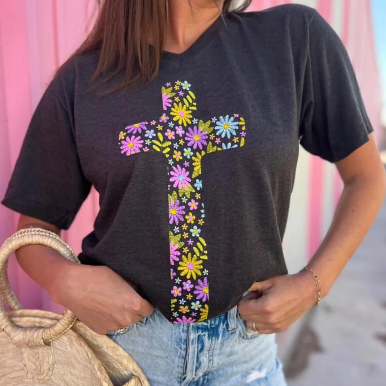 Floral Cross TShirt